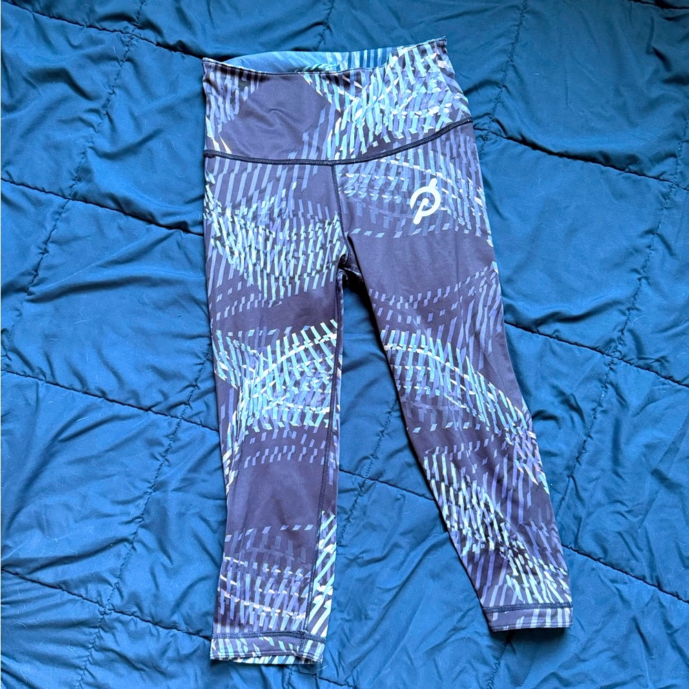 Peloton Navy and Light Blue Patterned Leggings